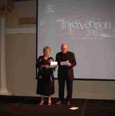 Christine and Lee Rush addressing the Youth Excel dinner